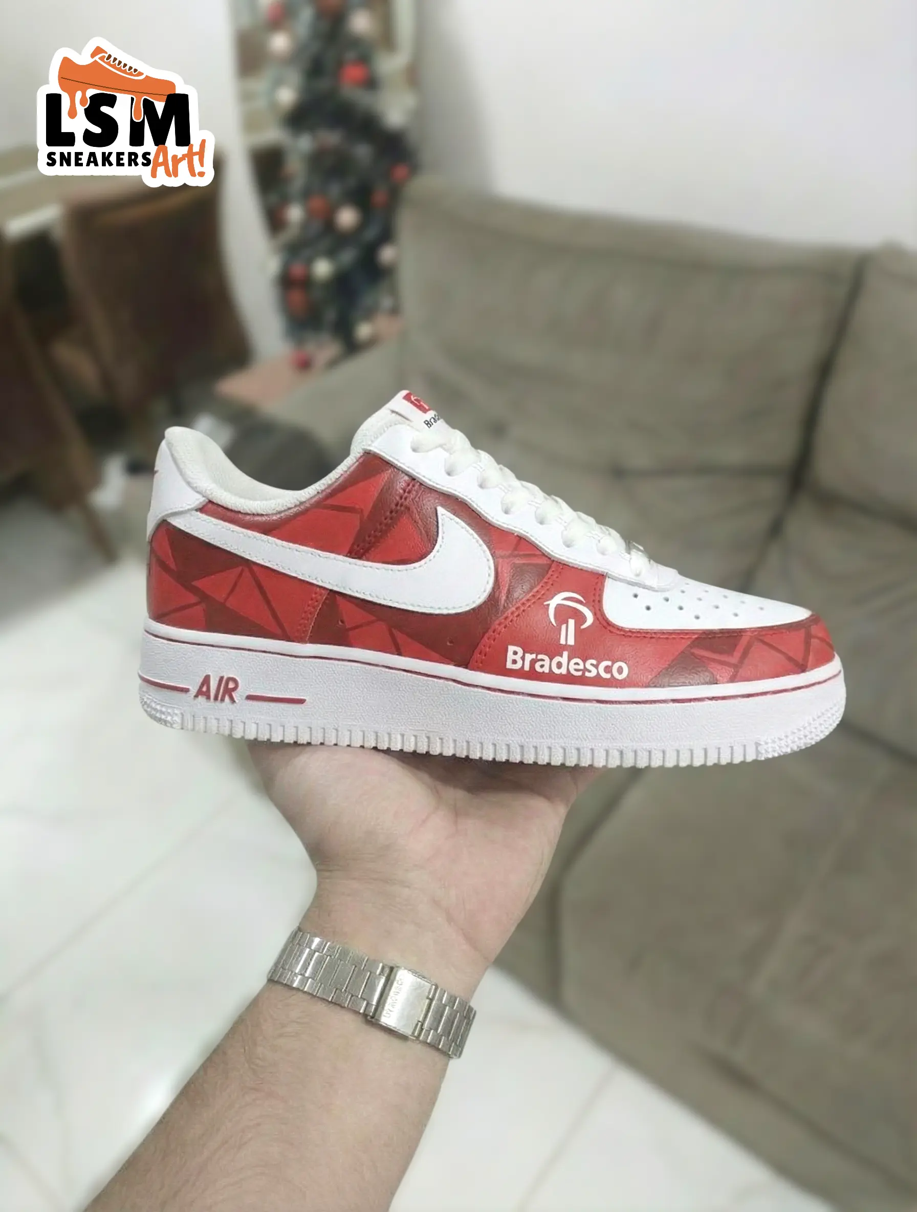 Tênis Customizado 2 Tenis Customizado Bradesco - LSM Sneakers Art